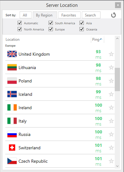 Choose a VPN Server