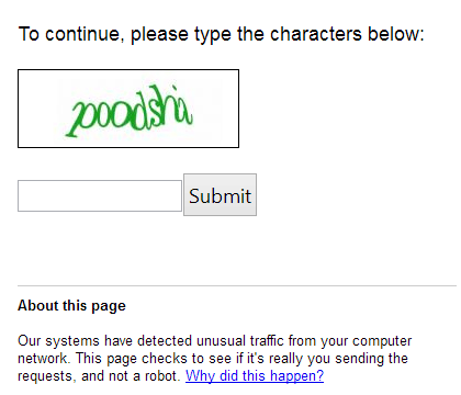 Google Captcha (Cause by Shared IP)
