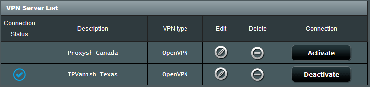 Successful VPN connection