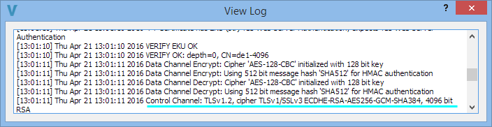 VPN.ac Diffie-Hellman exchange logs