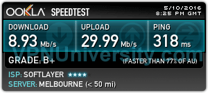 Australia VPN speedtest VPN.ac