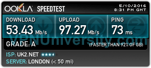 UK, London speedtest VPN.ac