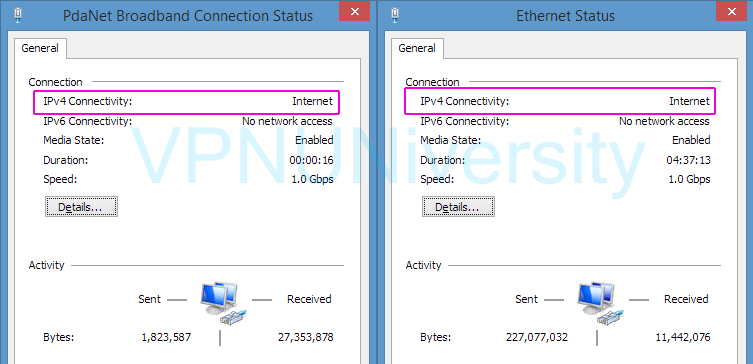 Verify your connection sharing is working