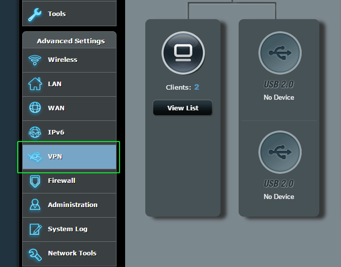 Access Merlin VPN settings