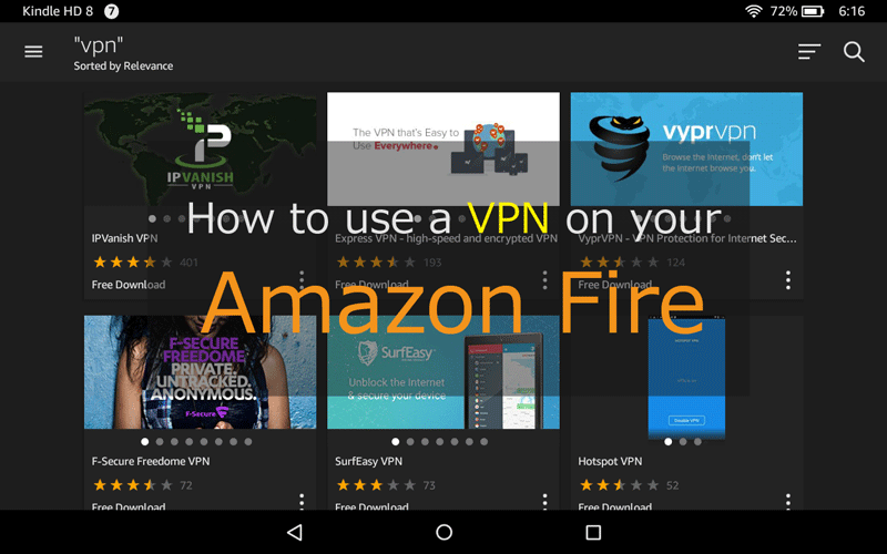 Cum pornesc VPN pe tableta de foc?