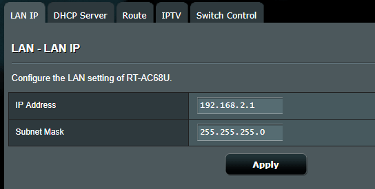 ASUSWRT Router IP Address