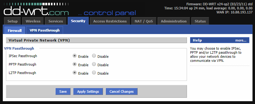 DDWRT VPN-Passthrough