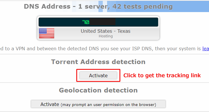Activate torrent detection ipleak.net