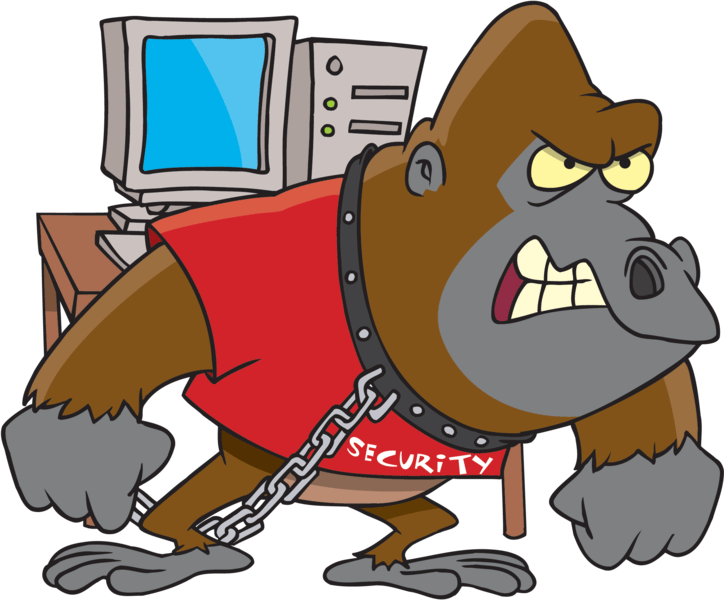 Digital security cartoon