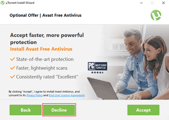UTorrent Install Avast
