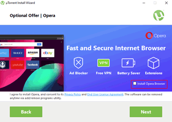 uTorrent menginstal browser opera