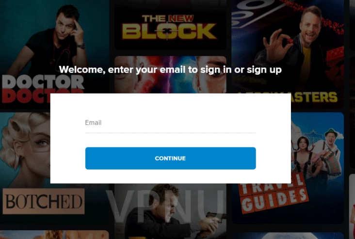 Sign up for 9Now account