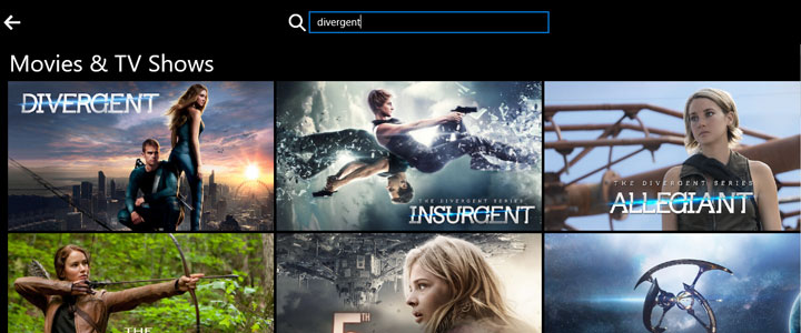 Divergent available to stream in Netflix library