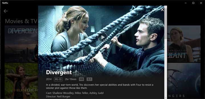 Divergent (2014) available to stream on Netflix